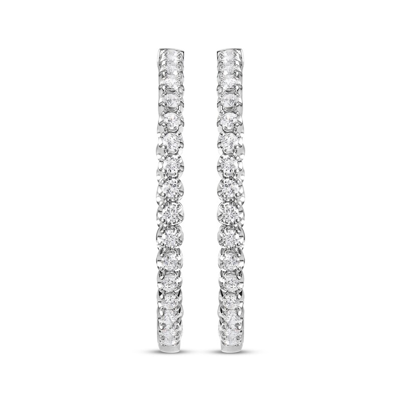 Lab-Created Diamonds by KAY Inside-Out Hoop Earrings 4 ct tw 10K White Gold