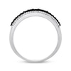 Thumbnail Image 2 of Black & White Diamond Ring 1/3 ct tw Sterling Silver