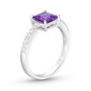 Square-Cut Amethyst & Round-Cut Lab-Created White Sapphire Gift Set Sterling Silver