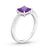 Square-Cut Amethyst & Round-Cut Lab-Created White Sapphire Gift Set Sterling Silver