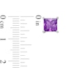 Thumbnail Image 3 of Square-Cut Amethyst & Round-Cut Lab-Created White Sapphire Gift Set Sterling Silver - Size 7