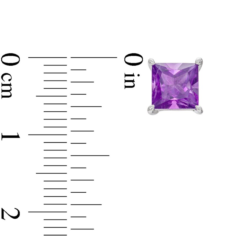Square-Cut Amethyst & Round-Cut Lab-Created White Sapphire Gift Set Sterling Silver