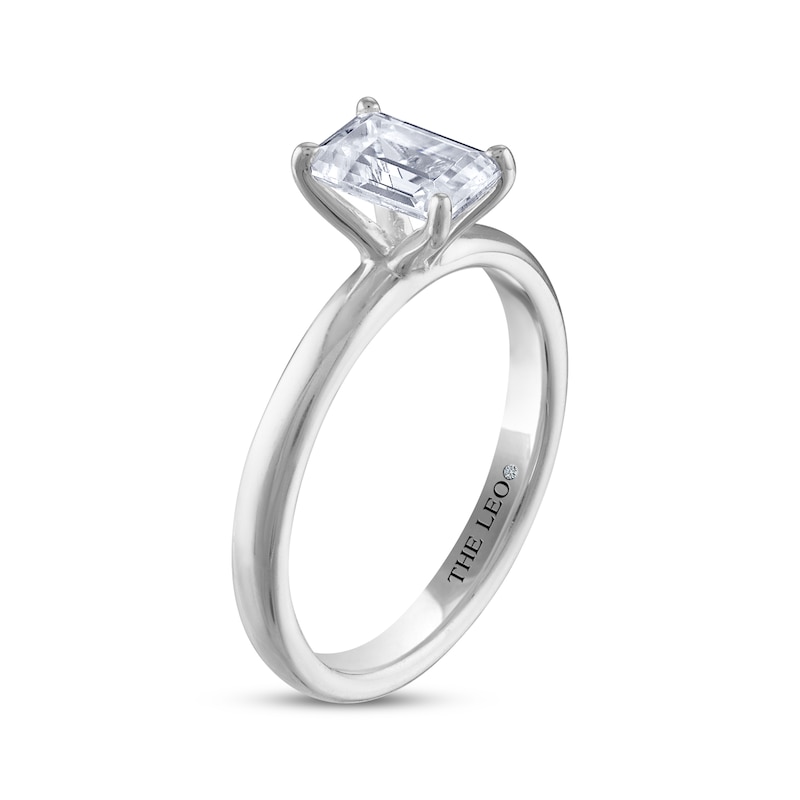 Main Image 2 of THE LEO Diamond Emerald-Cut Solitaire Engagement Ring 1 ct tw 14K White Gold