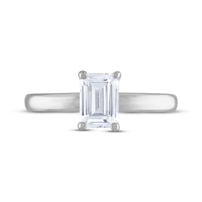 Main Image 3 of THE LEO Diamond Emerald-Cut Solitaire Engagement Ring 1 ct tw 14K White Gold