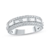 Lab-Created Diamonds by KAY Baguette & Round-Cut Anniversary Band 1 ct tw 14K White Gold