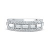 Thumbnail Image 2 of Lab-Created Diamonds by KAY Baguette & Round-Cut Anniversary Band 1 ct tw 14K White Gold