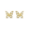 Thumbnail Image 2 of Children's Cubic Zirconia Butterfly Stud Earrings 14K Yellow Gold