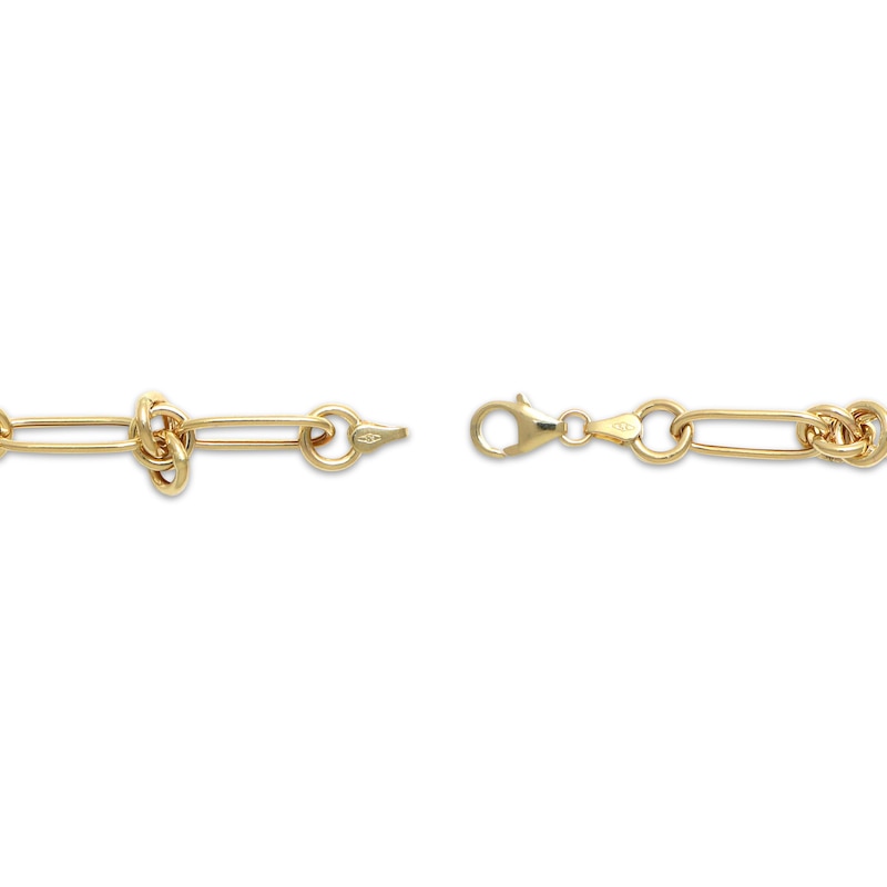 Main Image 3 of Hollow Love Knot Link Bracelet 10K Yellow Gold 7.5&quot;