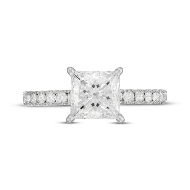 Main Image 3 of Neil Lane Artistry Princess-Cut Lab-Grown Diamond Engagement Ring 2-1/2 ct tw 14K White Gold
