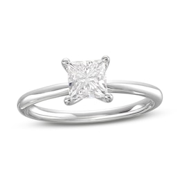 Now + Forever Lab-Grown Diamonds Princess-Cut Solitaire Engagement Ring 1 ct tw 14K White Gold (F/SI2)