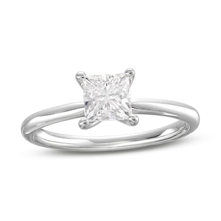 Now + Forever Lab-Grown Diamonds Princess-Cut Solitaire Engagement Ring 1 ct tw 14K White Gold (F/SI2)