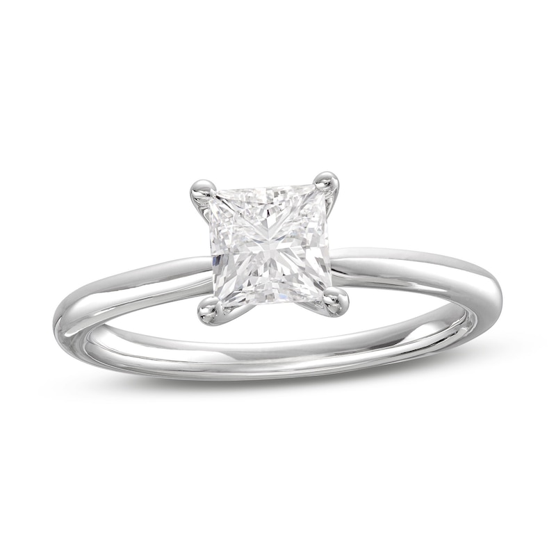 Main Image 1 of Now + Forever Lab-Grown Diamonds Princess-Cut Solitaire Engagement Ring 1 ct tw 14K White Gold (F/SI2)
