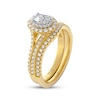 Thumbnail Image 2 of THE LEO Prisma Diamond Oval-Cut Double Halo Bridal Set 7/8 ct tw 14K Two-Tone Gold