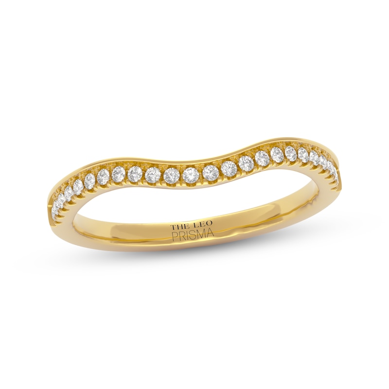 Main Image 7 of THE LEO Prisma Diamond Contour Wedding Band 1/6 ct tw 14K Yellow Gold
