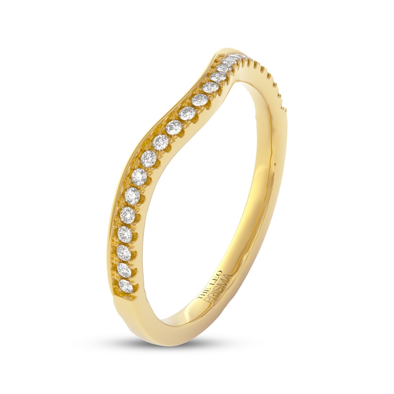 Main Image 8 of THE LEO Prisma Diamond Contour Wedding Band 1/6 ct tw 14K Yellow Gold