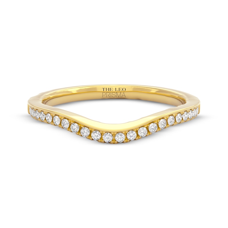 Main Image 9 of THE LEO Prisma Diamond Contour Wedding Band 1/6 ct tw 14K Yellow Gold