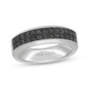 Thumbnail Image 1 of Neil Lane Men's Black Diamond Two-Row Wedding Band 1 ct tw 14K White Gold