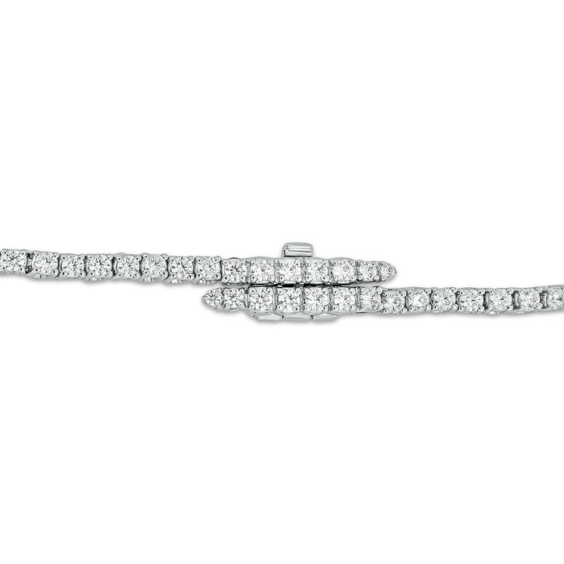 Main Image 2 of Diamond Tennis Bracelet with Magnetic Clasp 2 ct tw 10K White Gold 7"