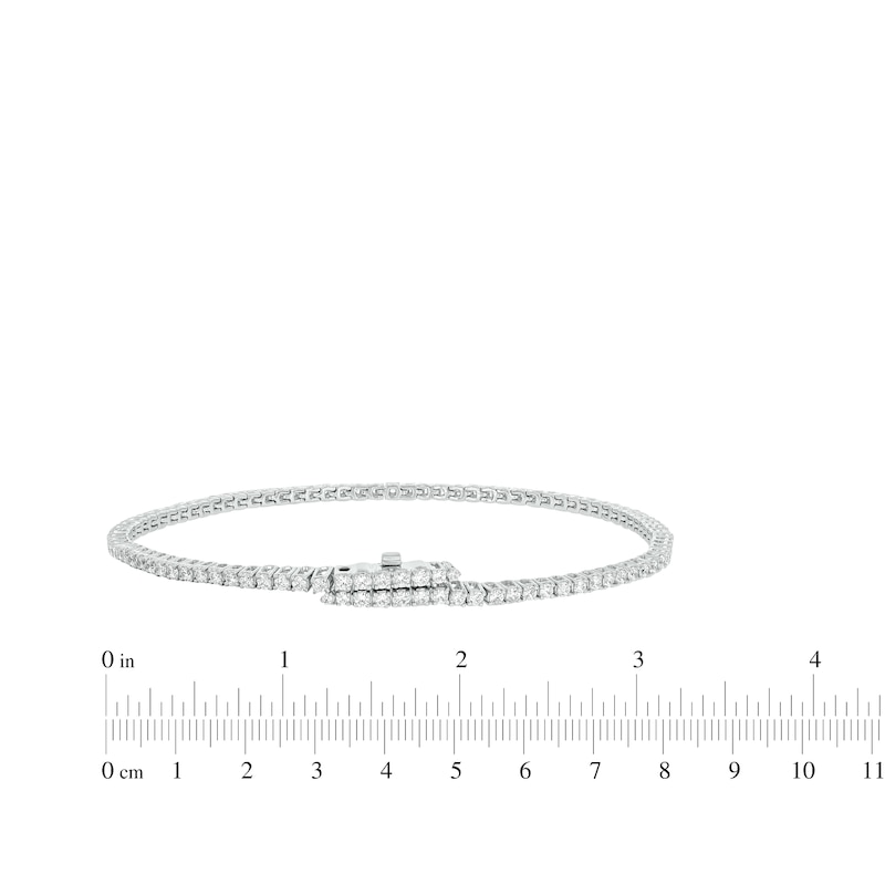 Main Image 3 of Diamond Tennis Bracelet with Magnetic Clasp 2 ct tw 10K White Gold 7"