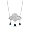 Thumbnail Image 1 of Disney Treasures Winnie the Pooh London Blue Topaz & Diamond Rain Cloud Necklace 1/6 ct tw Sterling Silver 18&quot;