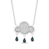 Thumbnail Image 0 of Disney Treasures Winnie the Pooh London Blue Topaz & Diamond Rain Cloud Necklace 1/6 ct tw Sterling Silver 18"