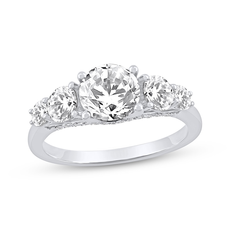 Lab-Created Diamonds by KAY Round-Cut Five-Stone Engagement Ring 2-1/2 ct tw 14K White Gold