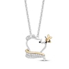 Thumbnail Image 0 of Disney Treasures Winnie the Pooh Honey Bee Diamond Necklace 1/20 ct tw Sterling Silver & 10K Yellow Gold 18"