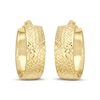 Thumbnail Image 2 of Italian Brilliance Diamond-Cut Hoop Earrings 14K Yellow Gold