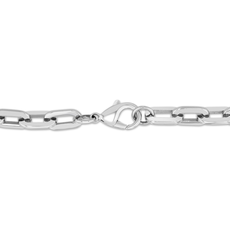 Main Image 3 of Large Paperclip Chain Necklace Solid Stainless Steel 24&quot;