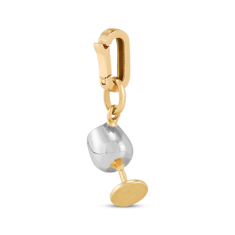 Main Image 3 of Charmed Memories Wine Glass Charm 10K Two-Tone Gold