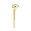 Thumbnail Image 2 of KAY Lab-Grown Diamonds Pear-Shaped & Round-Cut Diamond Two-Stone Contour Fashion Ring 1/5 ct tw 10K Yellow Gold