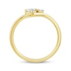 Thumbnail Image 3 of KAY Lab-Grown Diamonds Pear-Shaped & Round-Cut Diamond Two-Stone Contour Fashion Ring 1/5 ct tw 10K Yellow Gold