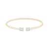 Thumbnail Image 1 of KAY Lab-Grown Diamonds Emerald-Cut Open Flex Cuff Bracelet 1 ct tw 10K Yellow Gold