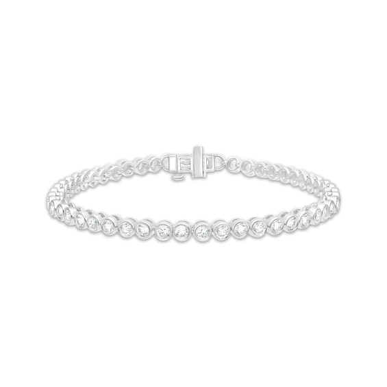 KAY Lab-Grown Diamonds Bezel-Set Diamond Bracelet 4 ct tw 10K White Gold 7"