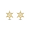 Thumbnail Image 2 of Diamond Snowflake Stud Earrings 1/4 ct tw 10K Yellow Gold