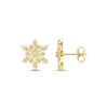 Thumbnail Image 3 of Diamond Snowflake Stud Earrings 1/4 ct tw 10K Yellow Gold