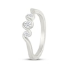 Thumbnail Image 2 of KAY Lab-Grown Diamonds Round-Cut Three-Stone Bypass Promise Ring 1/5 ct tw Sterling Silver