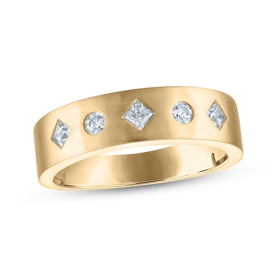 Now + Forever Men's Round & Square-Cut Diamond 3/8 ct tw 10K Yellow Gold