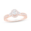 Thumbnail Image 1 of Now + Forever Now + Forever Oval-Cut Diamond Halo Engagement Ring 3/8 ct tw 14K Rose Gold