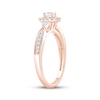 Thumbnail Image 2 of Now + Forever Now + Forever Oval-Cut Diamond Halo Engagement Ring 3/8 ct tw 14K Rose Gold