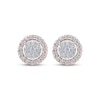 Thumbnail Image 2 of Multi-Diamond Halo Stud Earrings 1 ct tw 10K Rose Gold