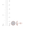 Thumbnail Image 3 of Multi-Diamond Halo Stud Earrings 1 ct tw 10K Rose Gold