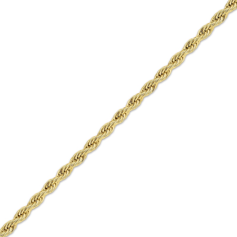 Main Image 2 of Rope Chain Necklace 6mm Yellow Ion-Plated Solid Stainless Steel 22&quot;