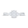 Thumbnail Image 3 of Now + Forever Multi-Diamond Oval Frame Engagement Ring 1/2 ct tw 10K White Gold