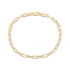 Thumbnail Image 1 of Charmed Memories Paperclip Chain Bracelet 3.5mm Hollow 10K Yellow Gold 7.5&quot;