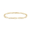 Thumbnail Image 2 of Charmed Memories Paperclip Chain Bracelet 3.5mm Hollow 10K Yellow Gold 7.5&quot;