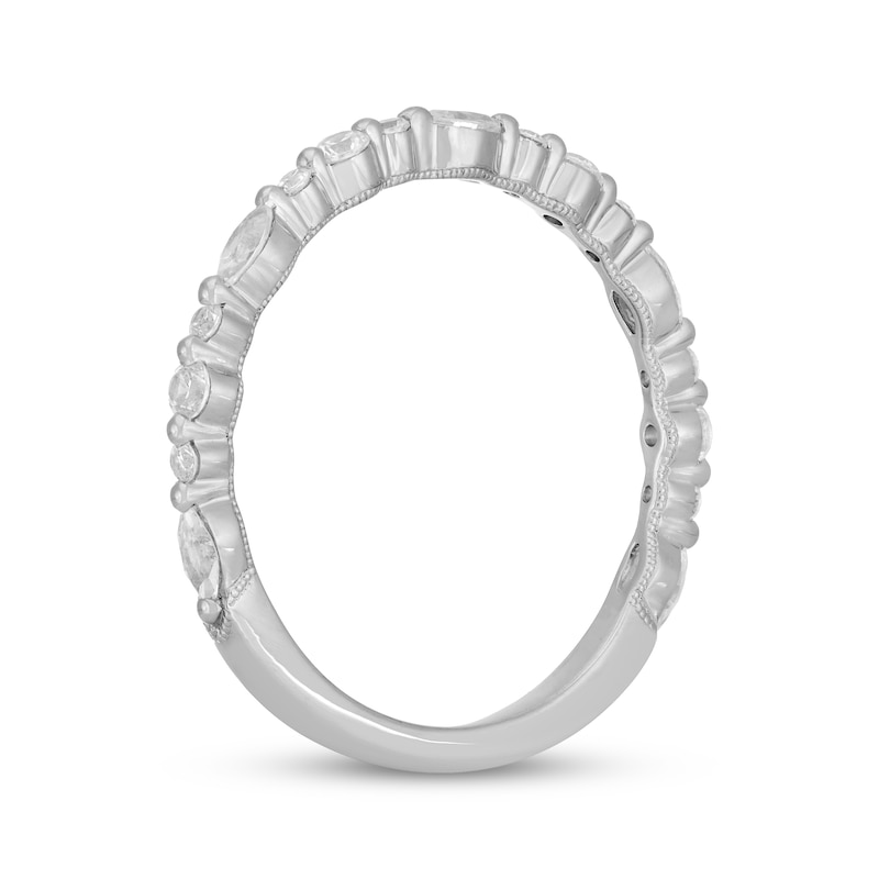 Main Image 2 of Neil Lane Artistry Marquise & Round-Cut Lab-Grown Diamond Anniversary Ring 3/8 ct tw 14K White Gold