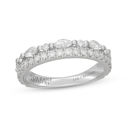 Neil Lane Artistry Marquise & Round-Cut Lab-Grown Diamond Anniversary Ring 1 ct tw 14K White Gold