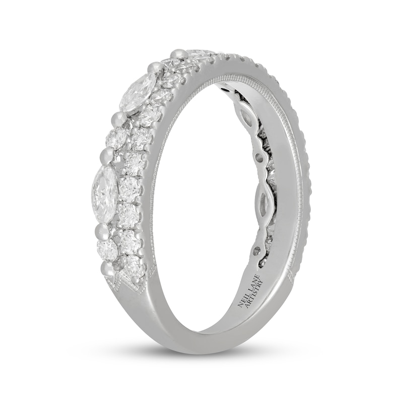Main Image 2 of Neil Lane Artistry Marquise & Round-Cut Lab-Grown Diamond Anniversary Ring 1 ct tw 14K White Gold