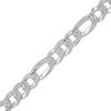 Thumbnail Image 2 of 6.6mm Diamond-Cut Figaro Chain Bracelet Solid Sterling Silver 8.5"